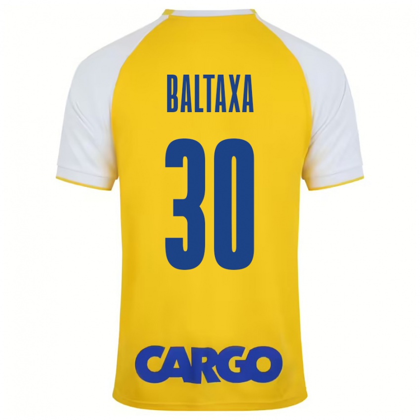 Criança Camisola Matan Baltaxa #30 Branco Amarelo Principal 2024/25 Camisa