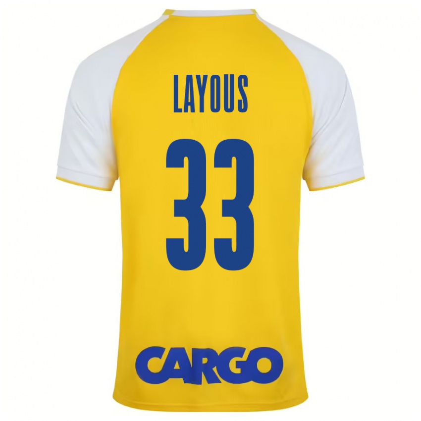 Criança Camisola Hisham Layous #33 Branco Amarelo Principal 2024/25 Camisa