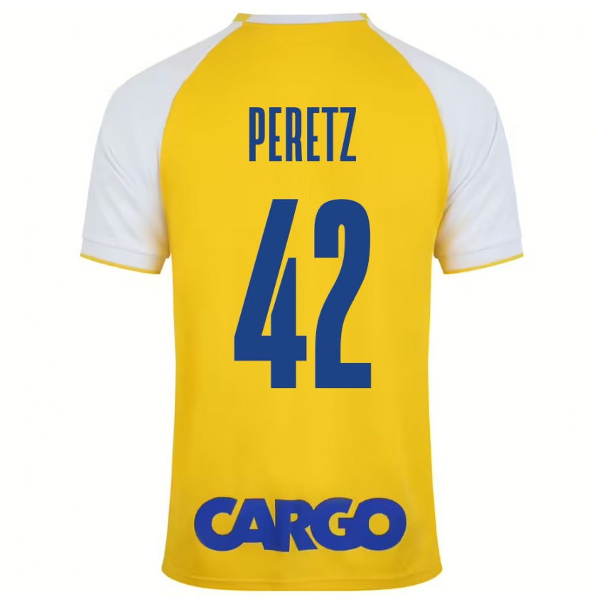 Criança Camisola Dor Peretz #42 Branco Amarelo Principal 2024/25 Camisa