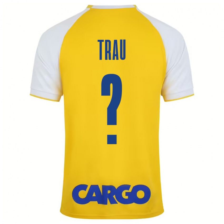 Criança Camisola Idan Trau #0 Branco Amarelo Principal 2024/25 Camisa