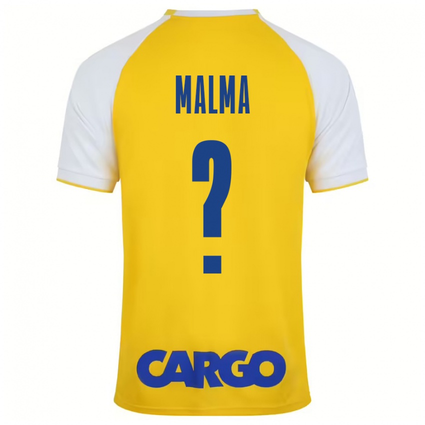 Criança Camisola Itay Malma #0 Branco Amarelo Principal 2024/25 Camisa