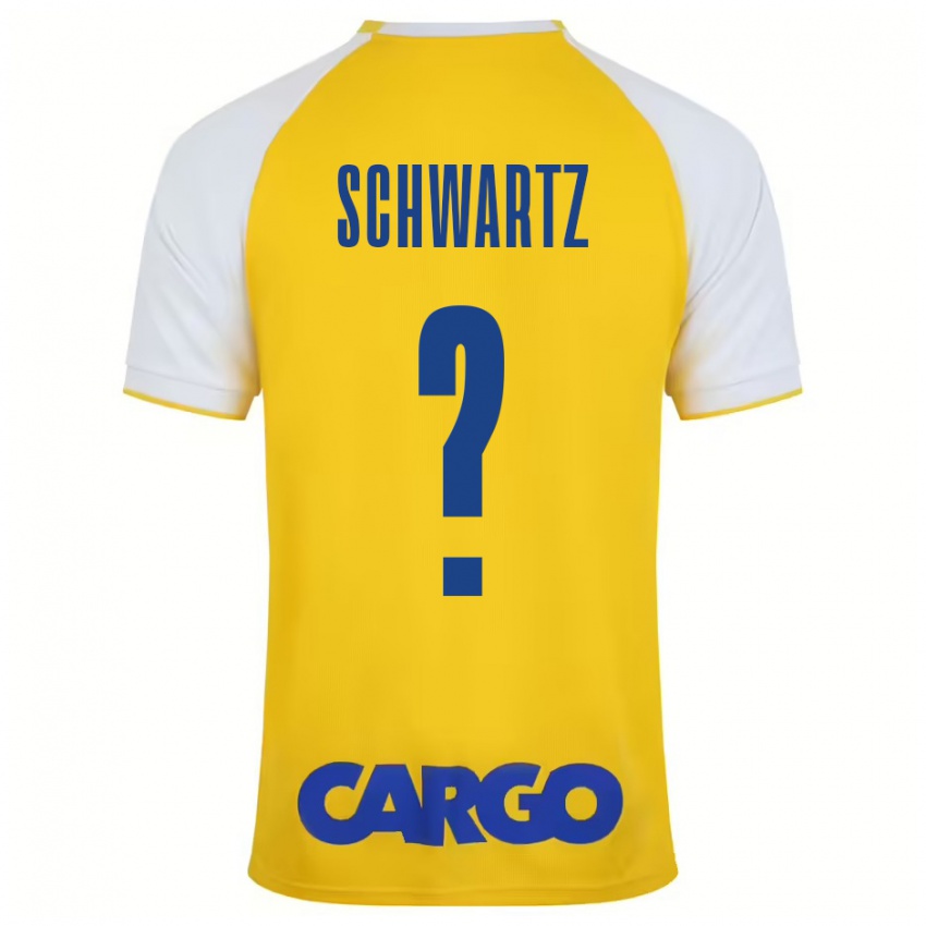 Criança Camisola Noam Schwartz #0 Branco Amarelo Principal 2024/25 Camisa