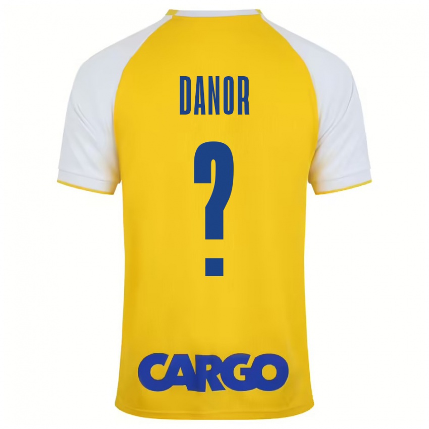 Criança Camisola Yaheli Danor #0 Branco Amarelo Principal 2024/25 Camisa