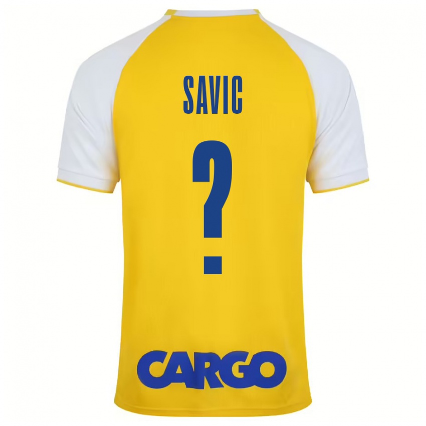 Criança Camisola Rom Savic #0 Branco Amarelo Principal 2024/25 Camisa