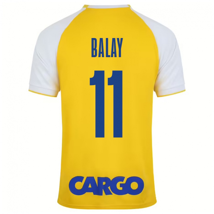 Criança Camisola Yehuda Balay #11 Branco Amarelo Principal 2024/25 Camisa