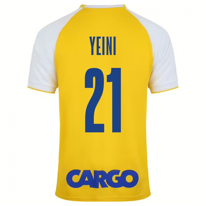 Criança Camisola Sheran Yeini #21 Branco Amarelo Principal 2024/25 Camisa