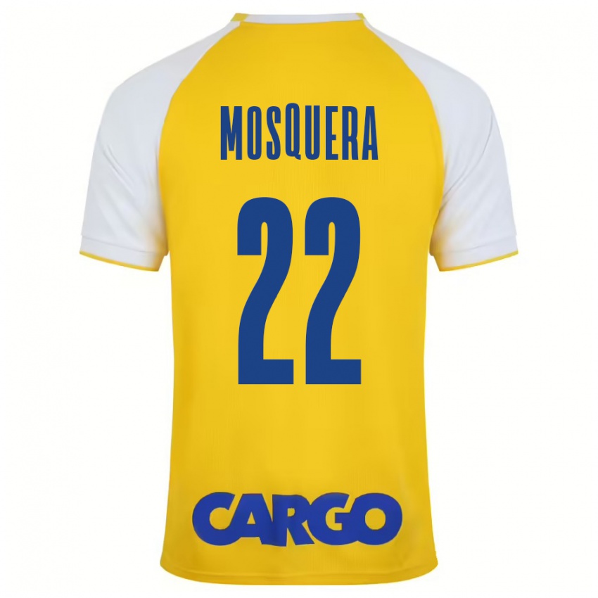 Criança Camisola Orlando Mosquera #22 Branco Amarelo Principal 2024/25 Camisa