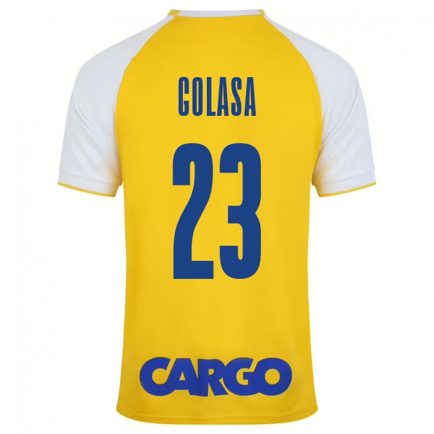 Criança Camisola Eyal Golasa #23 Branco Amarelo Principal 2024/25 Camisa