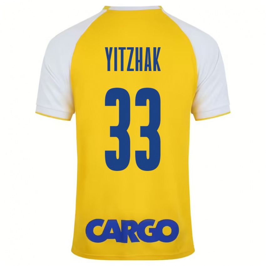 Criança Camisola Or Yitzhak #33 Branco Amarelo Principal 2024/25 Camisa