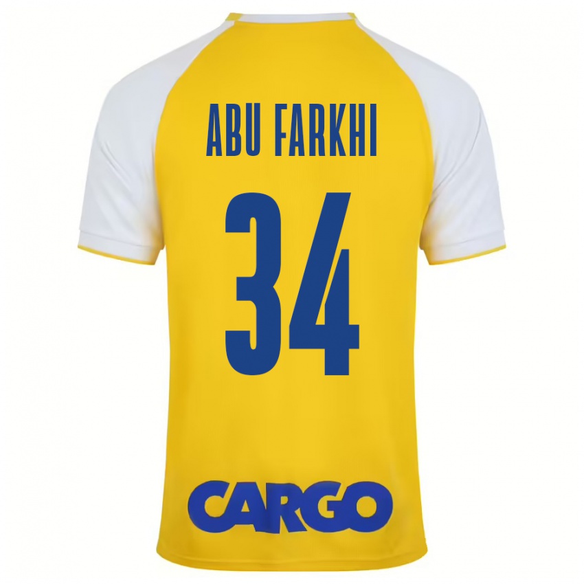 Criança Camisola Sayed Abu Farkhi #34 Branco Amarelo Principal 2024/25 Camisa