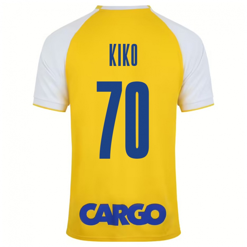 Criança Camisola Kiko Bondoso #70 Branco Amarelo Principal 2024/25 Camisa