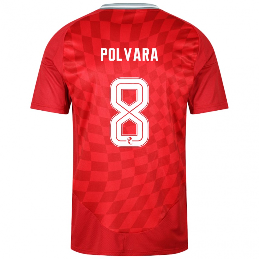 Criança Camisola Dante Polvara #8 Vermelho Principal 2024/25 Camisa