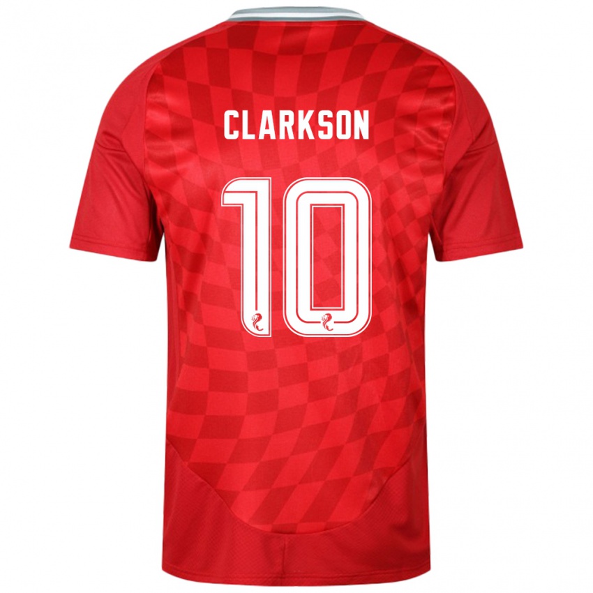 Criança Camisola Leighton Clarkson #10 Vermelho Principal 2024/25 Camisa