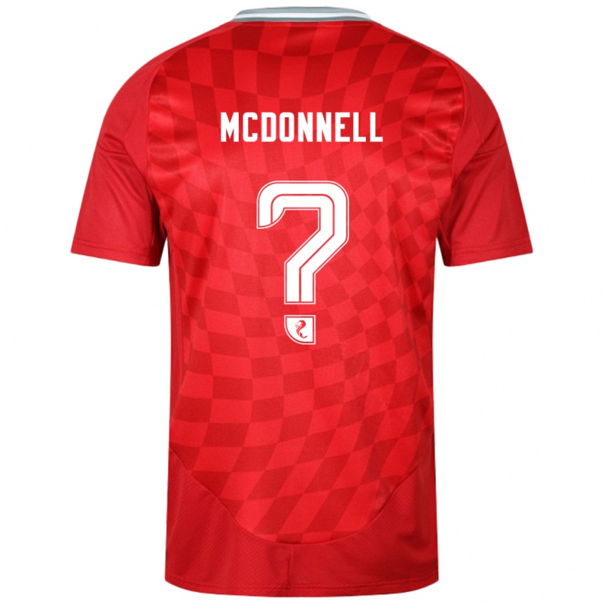 Criança Camisola Noah Mcdonnell #0 Vermelho Principal 2024/25 Camisa