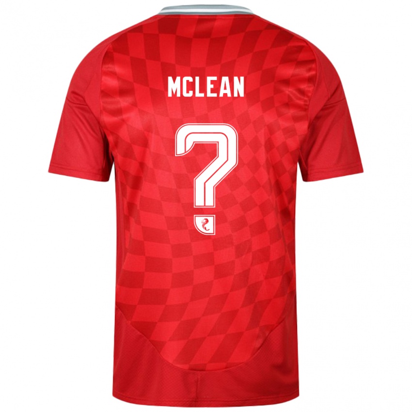 Criança Camisola Sam Mclean #0 Vermelho Principal 2024/25 Camisa