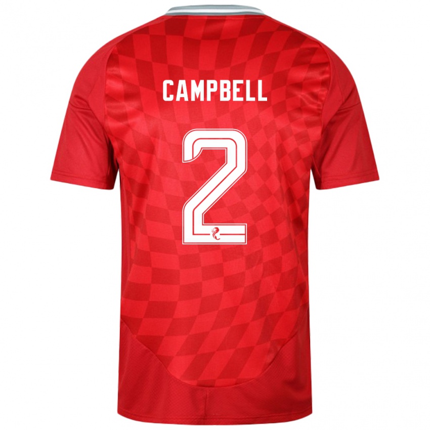 Criança Camisola Loren Campbell #2 Vermelho Principal 2024/25 Camisa