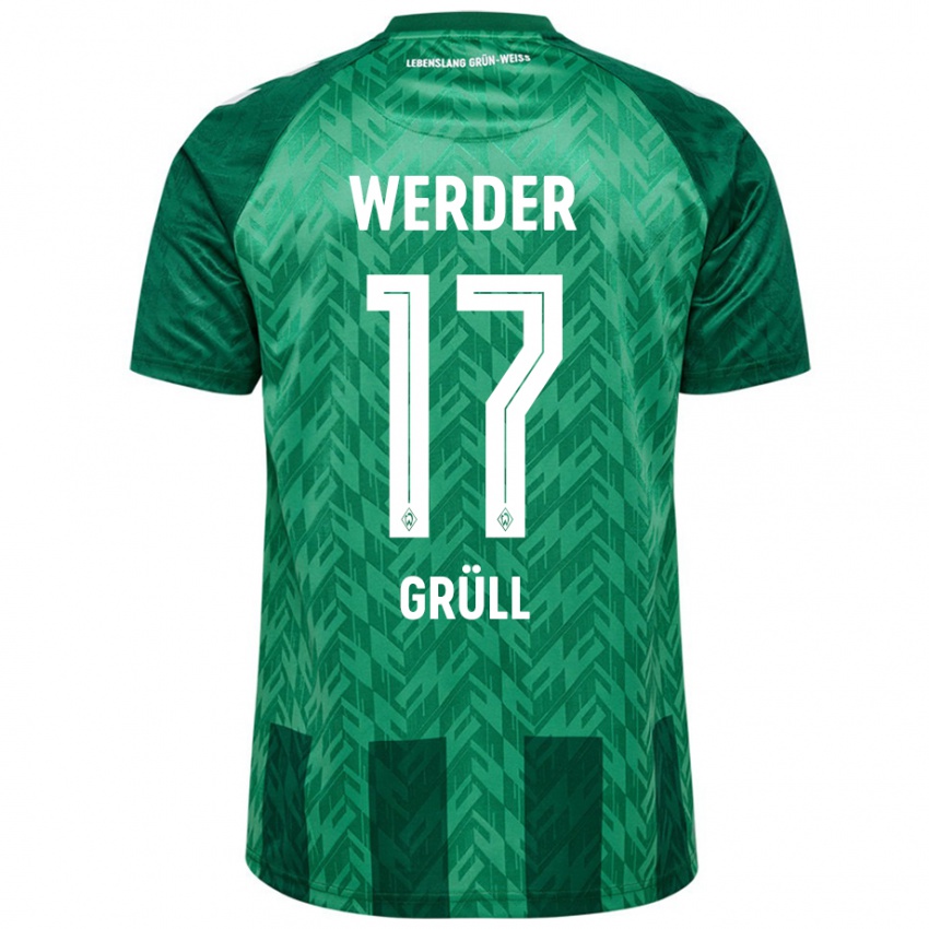 Criança Camisola Marco Grüll #17 Verde Principal 2024/25 Camisa