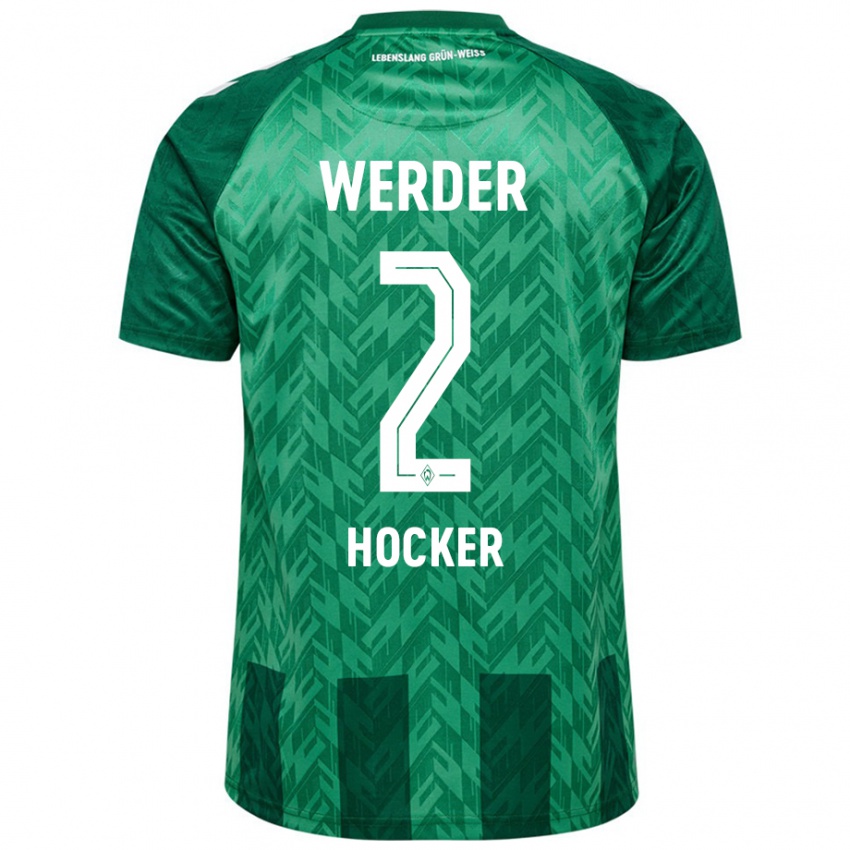 Criança Camisola Luca Höcker #2 Verde Principal 2024/25 Camisa