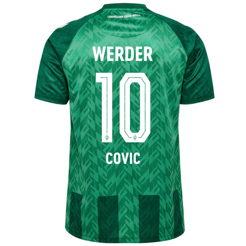 Criança Camisola Patrice Covic #10 Verde Principal 2024/25 Camisa