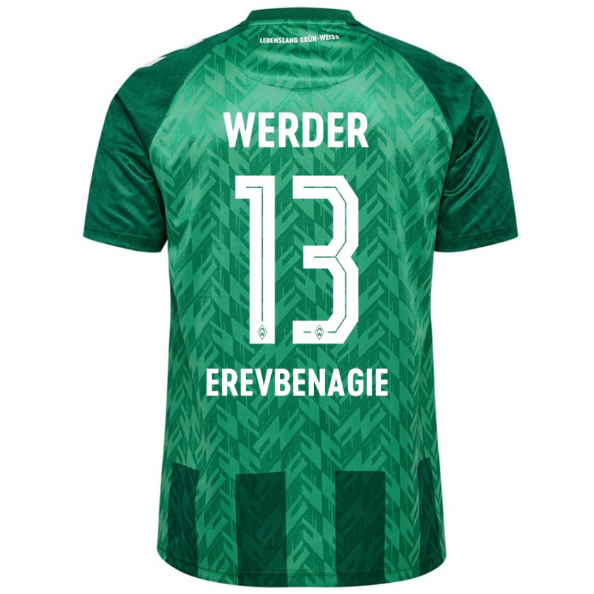 Criança Camisola Paul Erevbenagie #13 Verde Principal 2024/25 Camisa