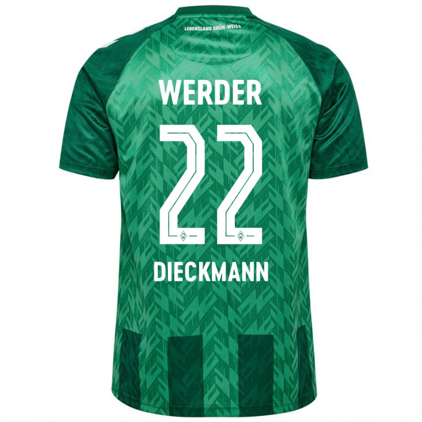 Criança Camisola Rieke Dieckmann #22 Verde Principal 2024/25 Camisa