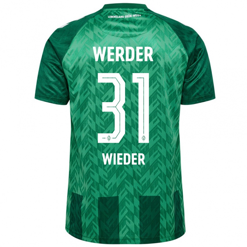 Criança Camisola Verena Wieder #31 Verde Principal 2024/25 Camisa