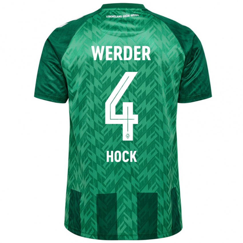 Criança Camisola Alexander Höck #4 Verde Principal 2024/25 Camisa