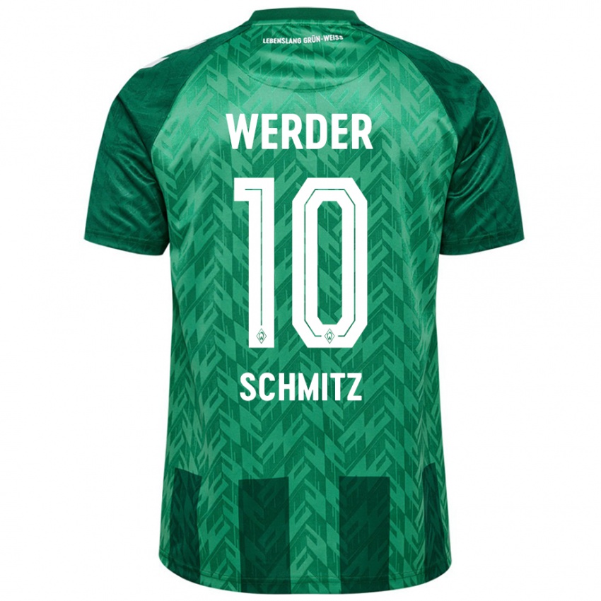 Criança Camisola Maximilian Schmitz #10 Verde Principal 2024/25 Camisa