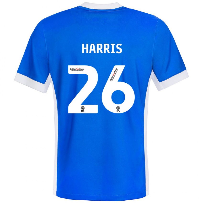 Criança Camisola Luke Harris #26 Branco Azul Principal 2024/25 Camisa