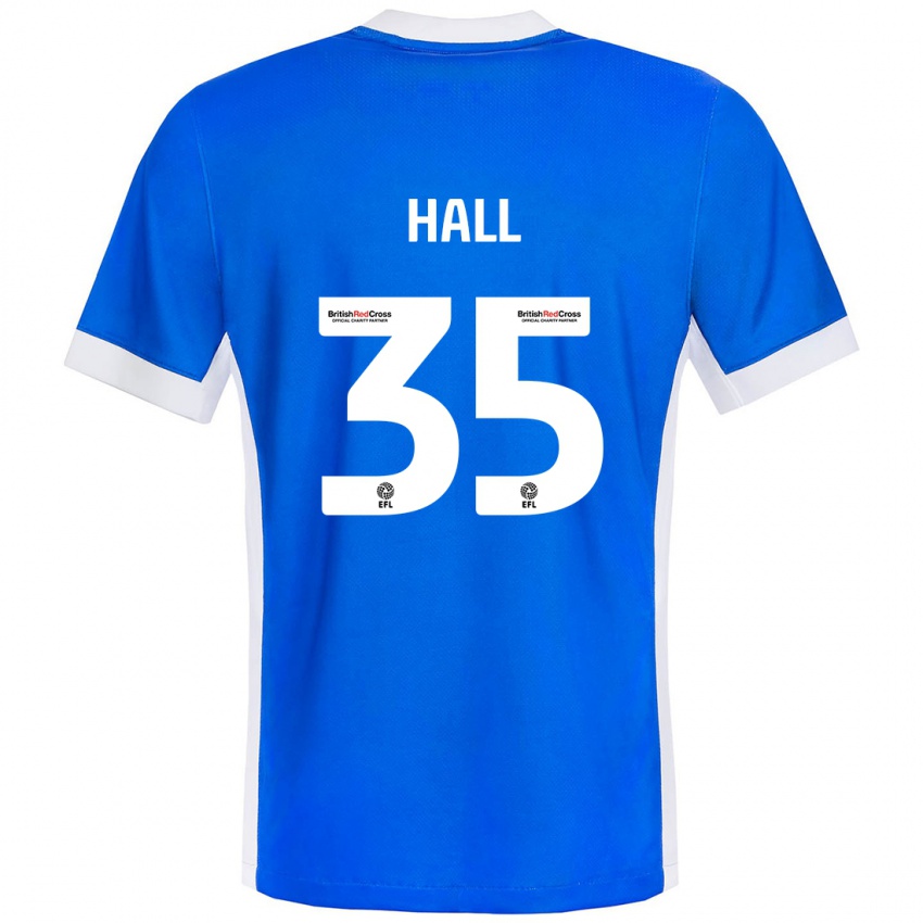 Criança Camisola George Hall #35 Branco Azul Principal 2024/25 Camisa