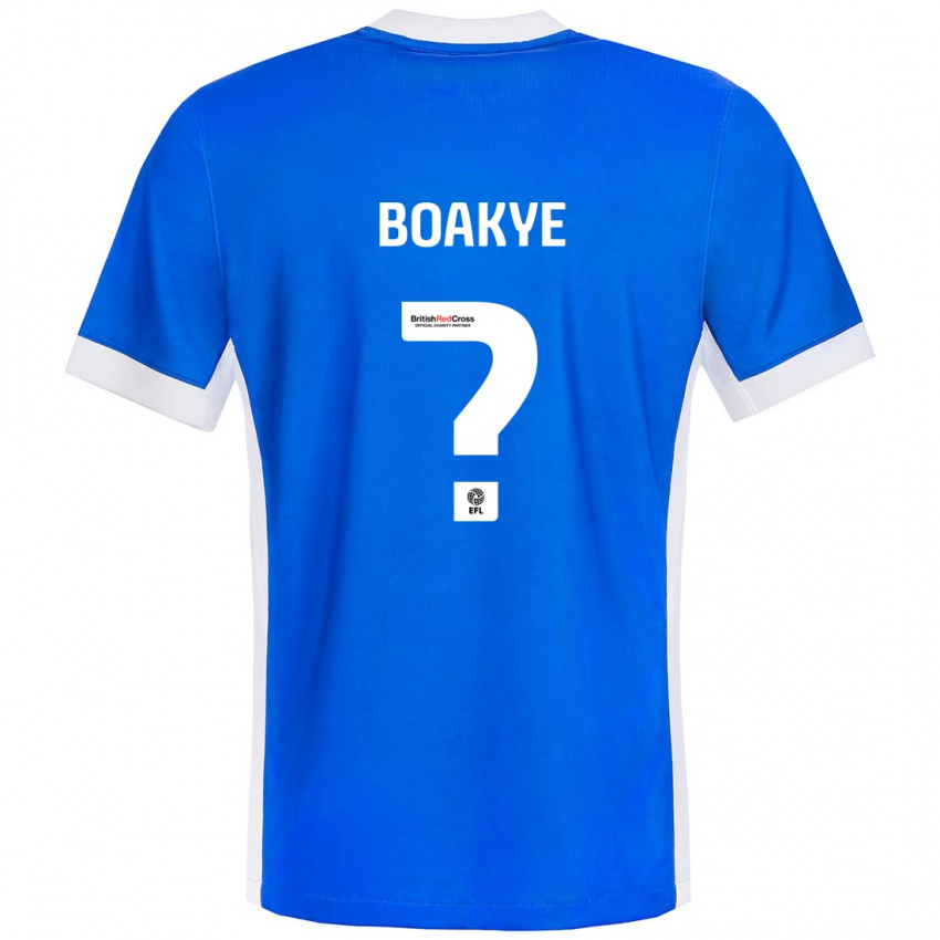 Criança Camisola Godfred Boakye #0 Branco Azul Principal 2024/25 Camisa