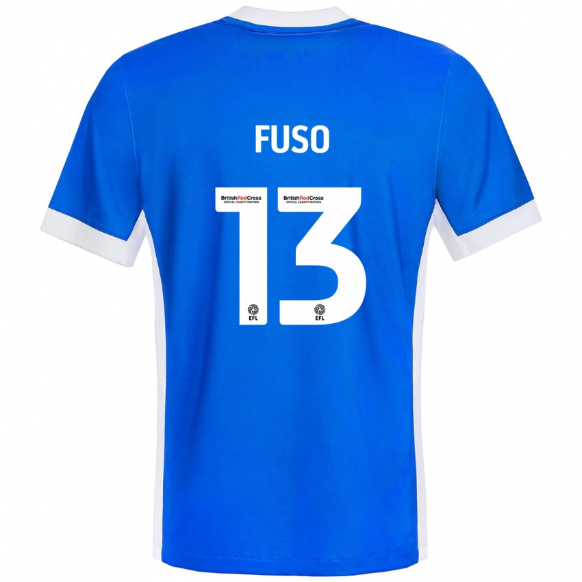 Criança Camisola Ivana Fuso #13 Branco Azul Principal 2024/25 Camisa