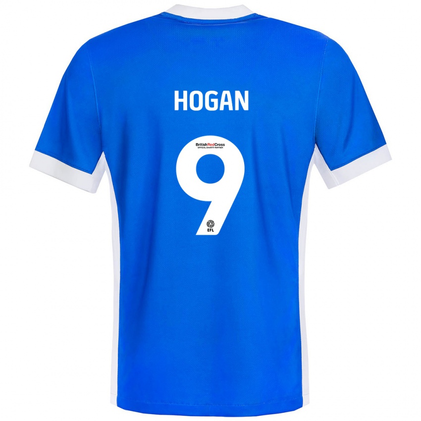 Criança Camisola Scott Hogan #9 Branco Azul Principal 2024/25 Camisa