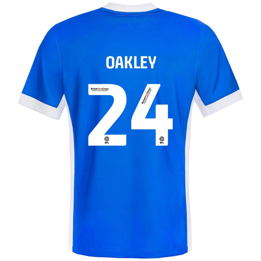 Criança Camisola Marcel Oakley #24 Branco Azul Principal 2024/25 Camisa