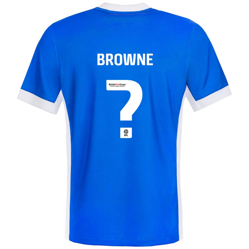 Criança Camisola Rico Browne #0 Branco Azul Principal 2024/25 Camisa