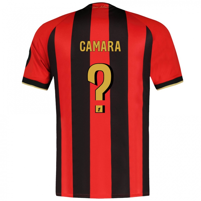 Criança Camisola Issiaga Camara #0 Vermelho Preto Principal 2024/25 Camisa