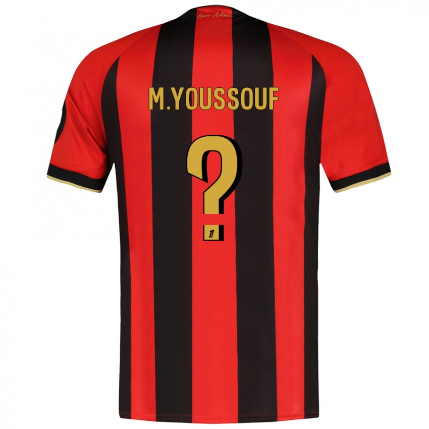 Criança Camisola Mousslim Youssouf #0 Vermelho Preto Principal 2024/25 Camisa