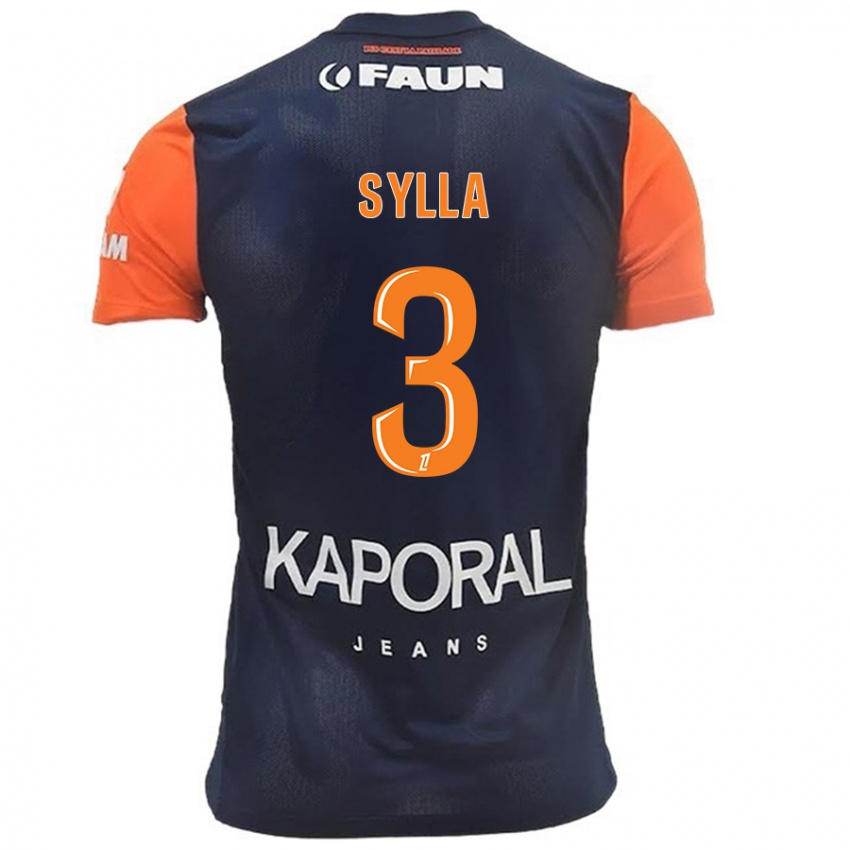 Criança Camisola Issiaga Sylla #3 Laranja Azul Marinho Principal 2024/25 Camisa