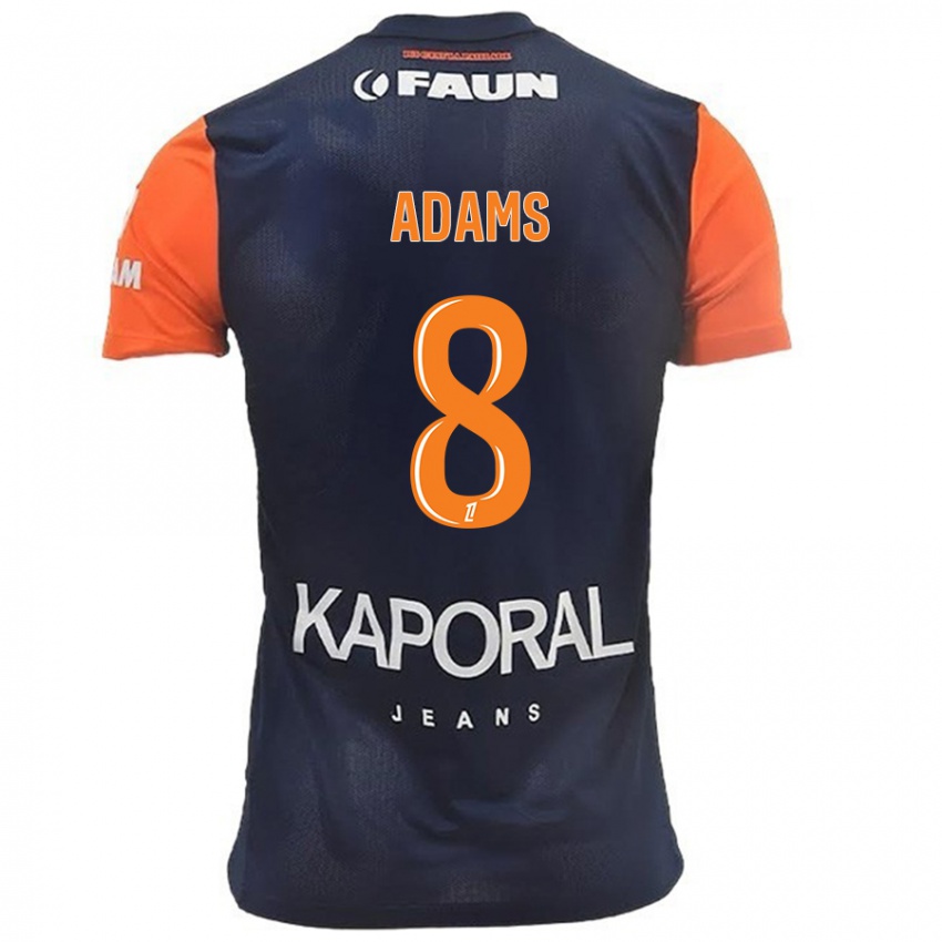 Criança Camisola Akor Adams #8 Laranja Azul Marinho Principal 2024/25 Camisa