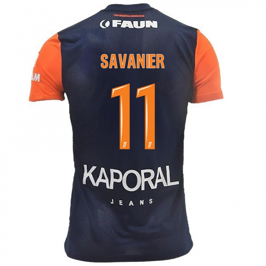 Criança Camisola Téji Savanier #11 Laranja Azul Marinho Principal 2024/25 Camisa