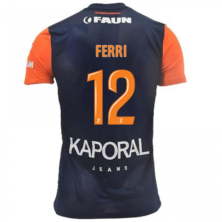 Criança Camisola Jordan Ferri #12 Laranja Azul Marinho Principal 2024/25 Camisa