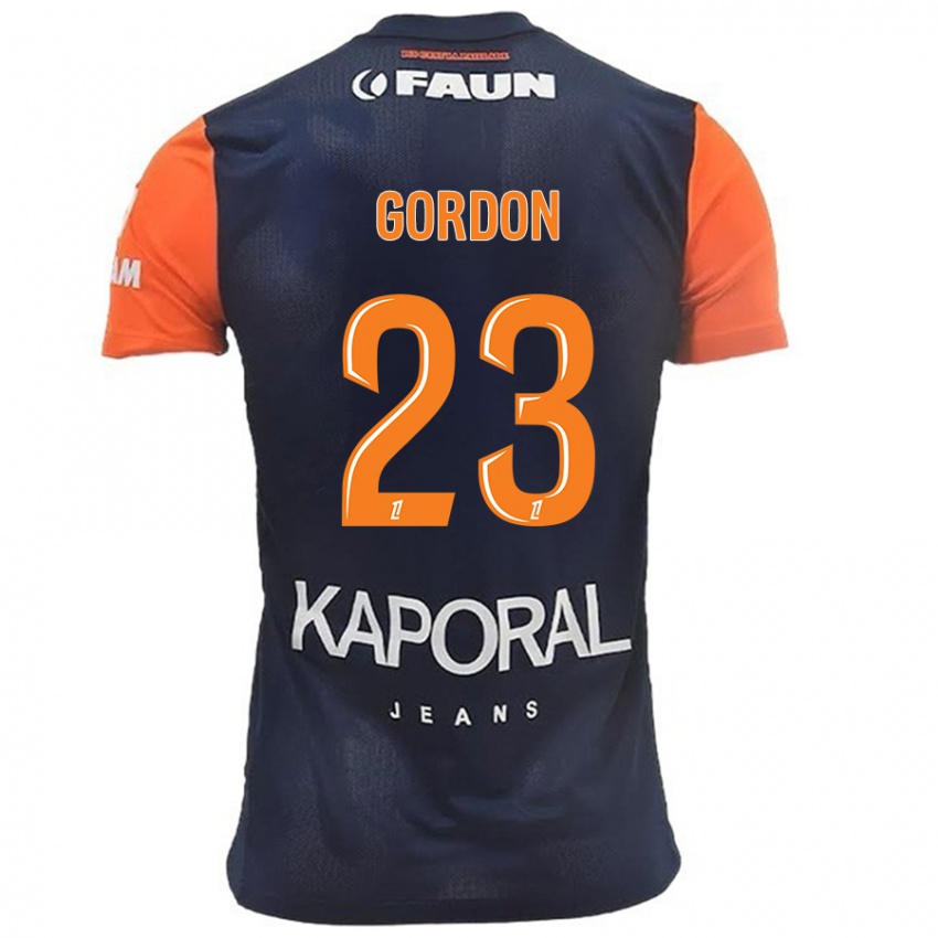 Criança Camisola Sh'nia Gordon #23 Laranja Azul Marinho Principal 2024/25 Camisa