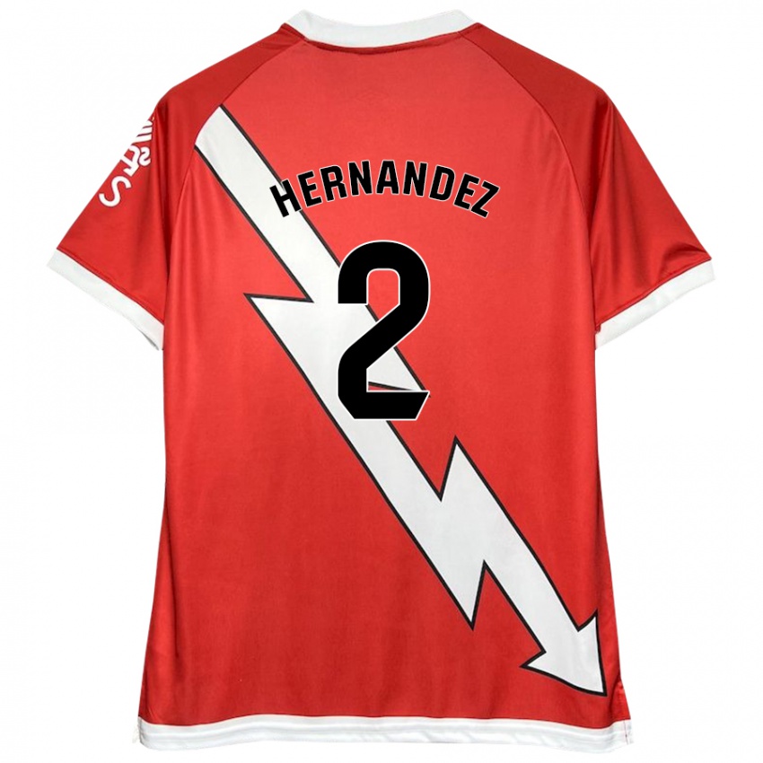 Criança Camisola Marco Hernández #2 Vermelho Branco Principal 2024/25 Camisa