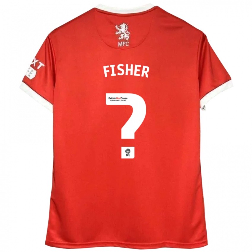 Criança Camisola Nathan Fisher #0 Vermelho Branco Principal 2024/25 Camisa