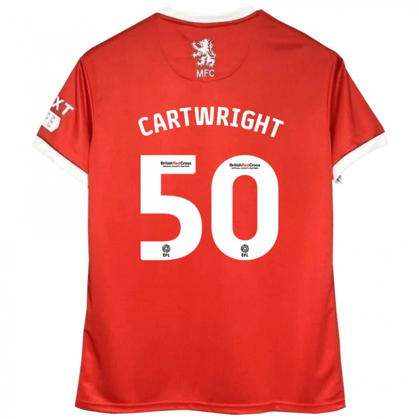 Criança Camisola Fin Cartwright #50 Vermelho Branco Principal 2024/25 Camisa