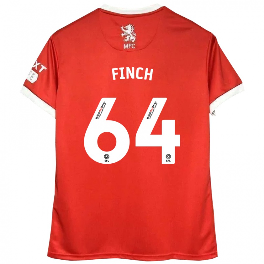 Criança Camisola Sonny Finch #64 Vermelho Branco Principal 2024/25 Camisa