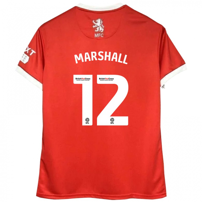 Criança Camisola Eve Marshall #12 Vermelho Branco Principal 2024/25 Camisa