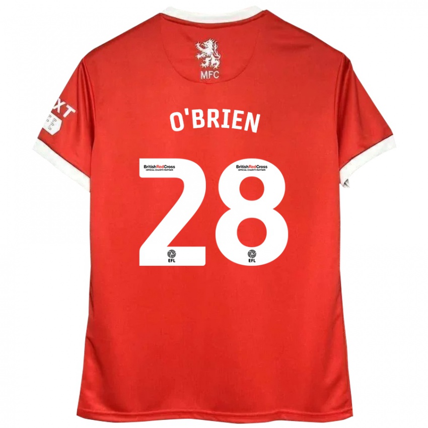 Criança Camisola Lewis O'brien #28 Vermelho Branco Principal 2024/25 Camisa