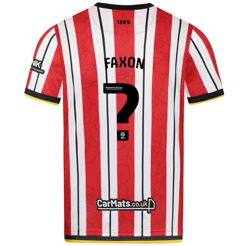 Criança Camisola Luke Faxon #0 Listras Brancas Vermelhas Principal 2024/25 Camisa