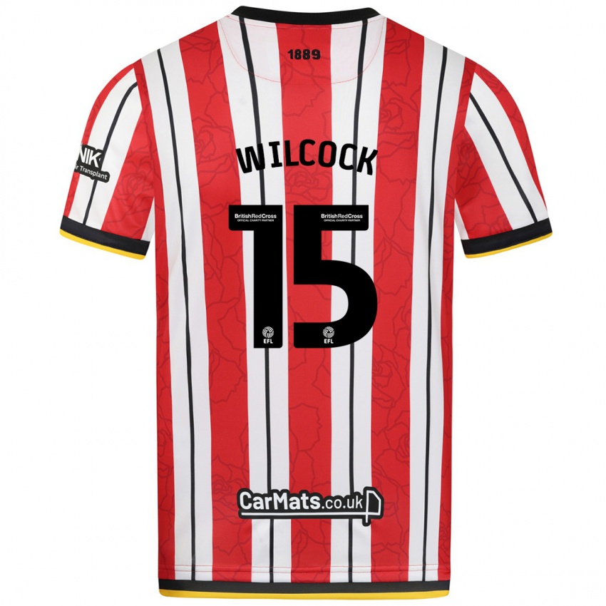 Criança Camisola Tamara Wilcock #15 Listras Brancas Vermelhas Principal 2024/25 Camisa